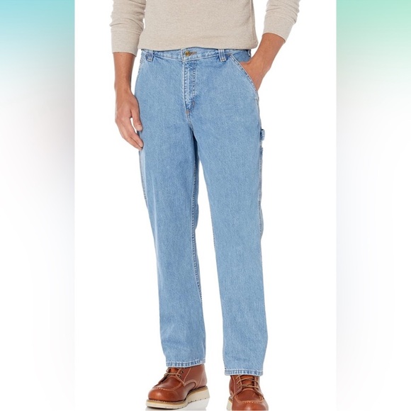 Carhartt Loose Fit Utility Jeans Mens 33x34 Canal Wash Work Carpenter - Picture 1 of 12